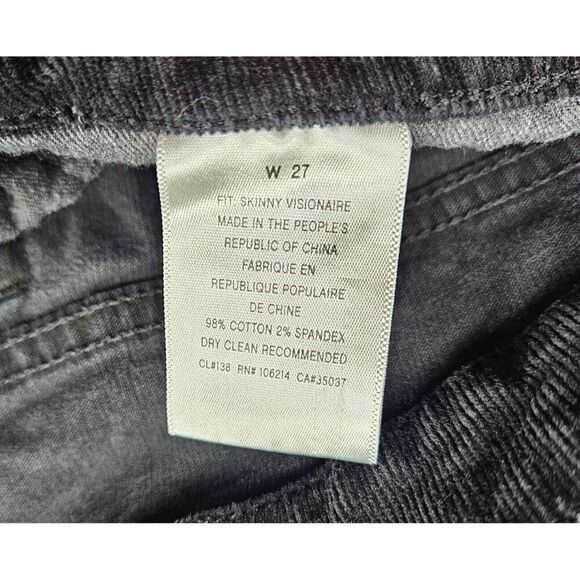 Joe's Womens Size 27 Pockets Black Corduroy Pants - Picture 5 of 11